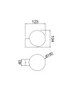 INTERLAKEN * APLIQUE IP54 G9 NEGRO